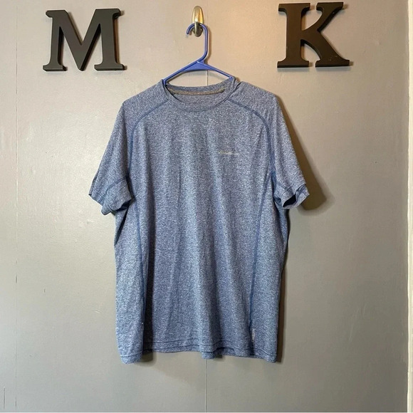 Eddie Bauer heather blue short sleeve T-shirt men’s size large - Picture 1 of 6